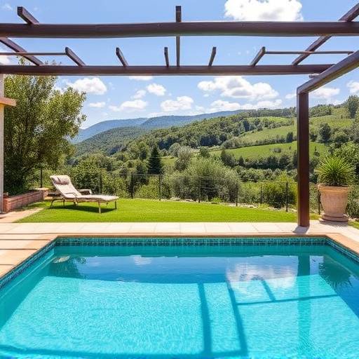Alojamiento rural de lujo con piscina y vistas a los campos de olivos